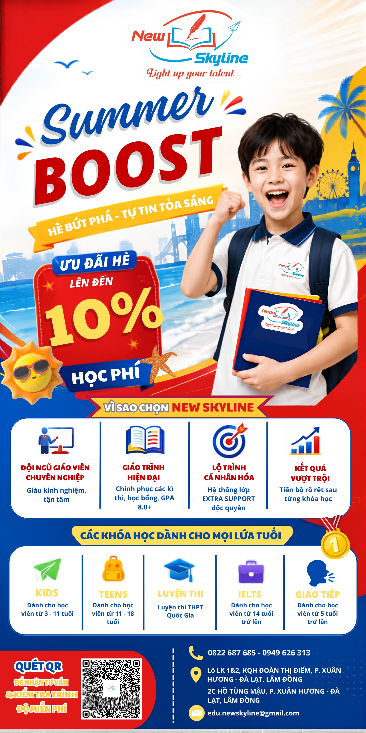 Summer Boost - Hè bứt phá - Tự tin tỏa sáng - Ưu đãi học phí lên đến 10%